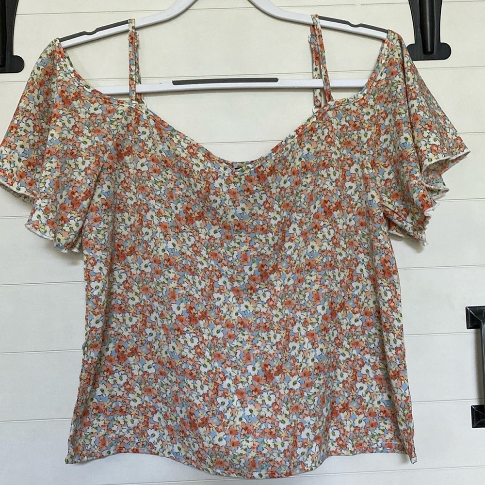 SHEIN Cold Shoulder Floral Tank